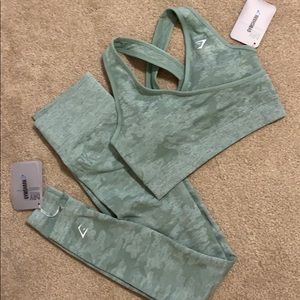 Gymshark Green Camo leggings only SOLD
